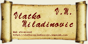 Vlatko Miladinović vizit kartica